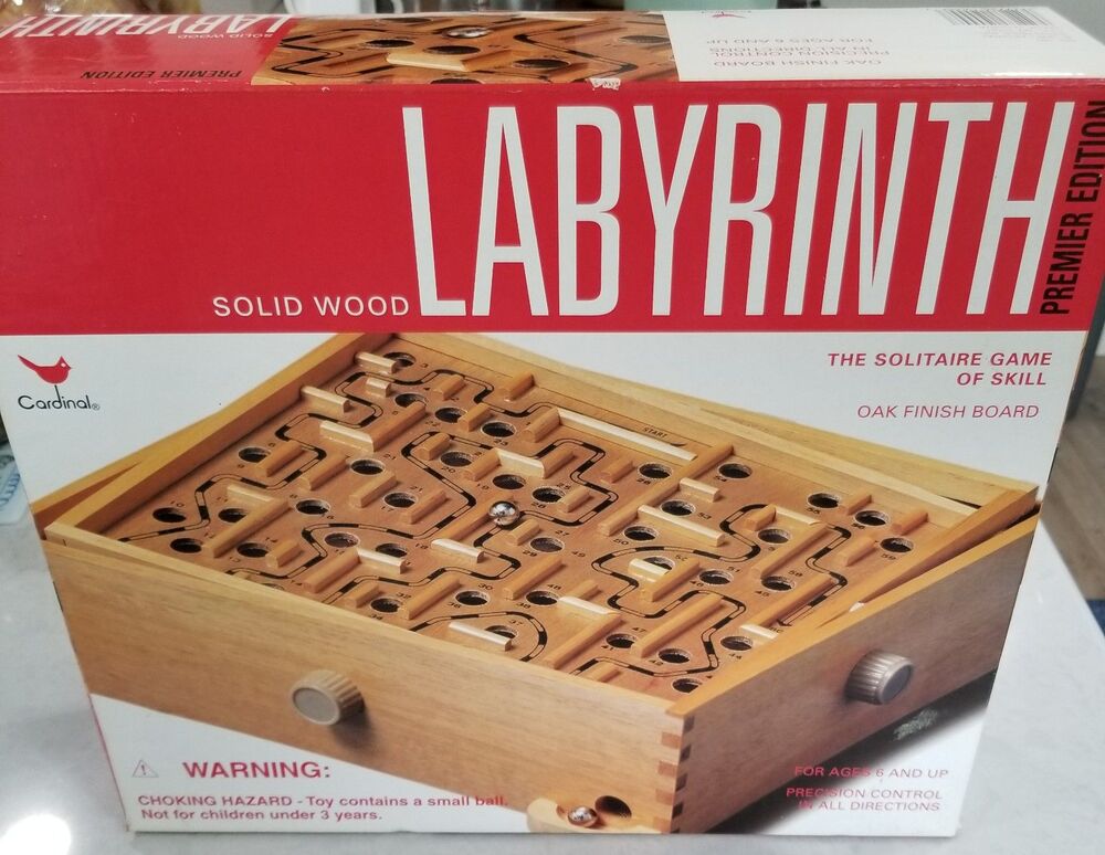 1998 Cardinal Wooden Labyrinth Game w/ Original Box • Solid Wood - Picture 6 of 11